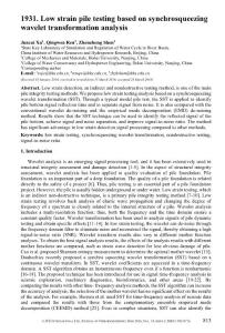 Low strain pile testing based on synchrosqueezing wavelet transformation