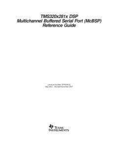 TMS320x281x Multichannel Buffered Serial Port (McBSP) Reference Guide (Rev. C)