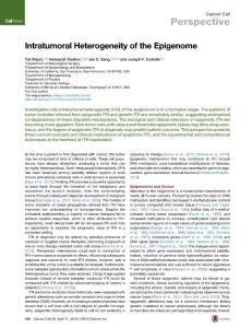 Cancer Cell-2016-Intratumoral Heterogeneity of the Epigenome