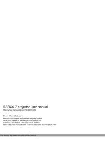 官方說明書巴日比7投影機用戶手冊