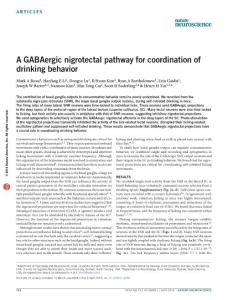 nn.4285-A GABAergic nigrotectal pathway for coordination of drinking behavior