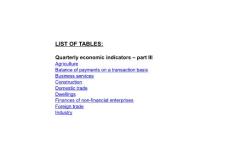 LIST OF TABLES