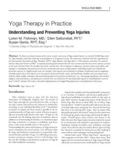 Understanding and Preventing Yoga Injuries