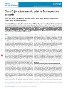 nchembio.1950-Class D β-lactamases do exist in Gram-positive bacteria