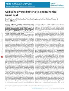 nchembio.2002-Addicting diverse bacteria to a noncanonical amino acid