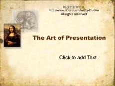 The art of presentation