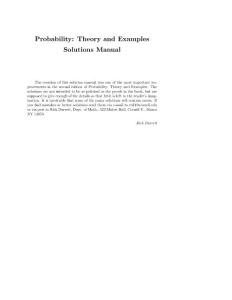 Solutions to Probability Theory and Examples by Durrett
