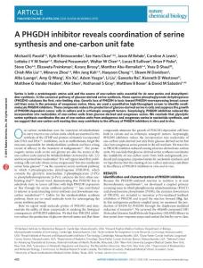 nchembio.2070-A PHGDH inhibitor reveals coordination of serine synthesis and one-carbon unit fate
