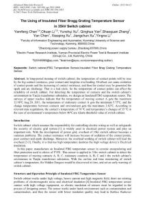 The Using of Insulated Fiber Bragg Grating Temperature Sensor in 35kV Switch Cabinet