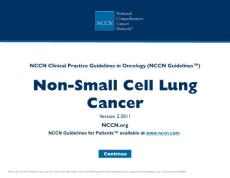 NCCN_非小细胞肺癌临床实践指南2011