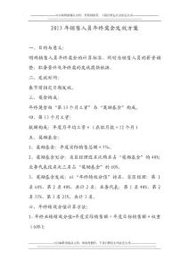 中房商學院：2013年銷售人員年終獎發放辦法(試行)