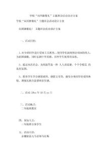 学校“向国旗敬礼”主题班会活动设计方案(完整版）