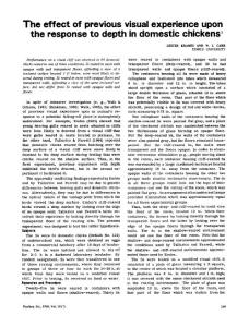 The effect of previous visual experience upon the response to depth in domestic chickens