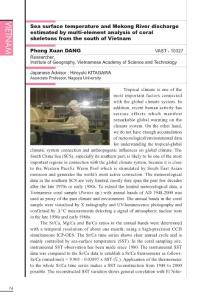 Sea surface temperature and Mekong River discharge VIETNAM ...