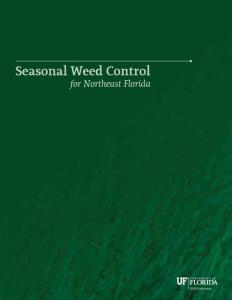 Seasonal Weed Control - University of Florida