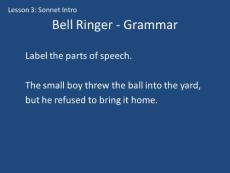 Bell Ringer - Grammar - Avon High School