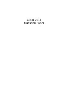 CEED 2011 Question Paper - Indian Institute of …