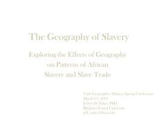 The Geography of Slavery - mr-watkins.wikispaces.com