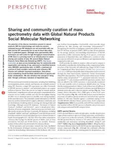 nbt.3597-Sharing and community curation of mass spectrometry data with Global Natural Products Social Molecular Networking