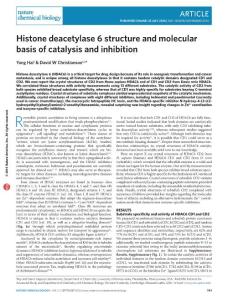 nchembio.2134-Histone deacetylase 6 structure and molecular basis of catalysis and inhibition
