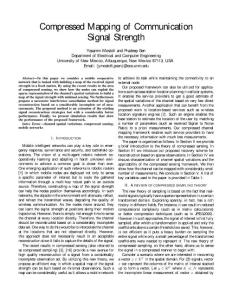 Compressed mapping of communication signal strength