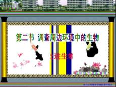 第二节 调查周边环境中的生物--环城-蔡立坤