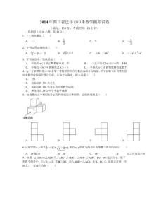 2014年四川省巴中市中考数学模拟试题