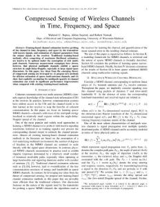 Compressed sensing of wireless channels in time, frequency, and space