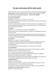 Ce que votre peau dit de votre santé