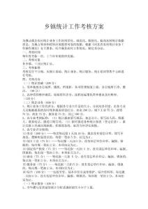 鄉鎮統計工作考核方案.doc