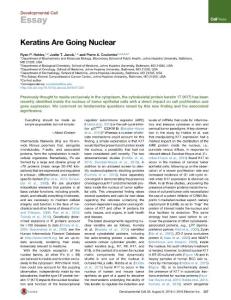Developmental Cell-2016-Keratins Are Going Nuclear