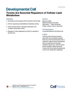 Developmental Cell-2016-Torsins Are Essential Regulators of Cellular Lipid Metabolism