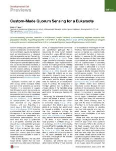 Developmental Cell-2016-Custom-Made Quorum Sensing for a Eukaryote