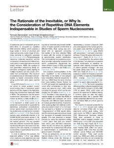Developmental Cell-2016-The Rationale of the Inevitable, or Why Is the Consideration of Repetitive DNA Elements Indispensable in Studies of Sperm Nucleosomes