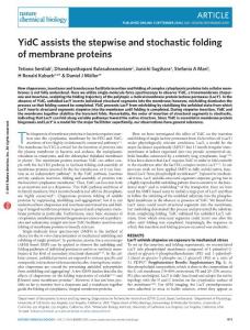nchembio.2169-YidC assists the stepwise and stochastic folding of membrane proteins