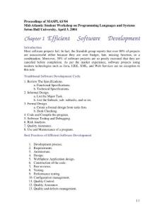Efficient Software Development