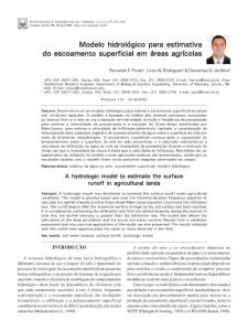 Modelo hidrol  243;gico para estimativa do escoamento superficial…