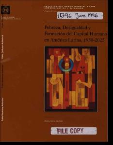 Pobreza, desigualdad y formacion del capital humano en America…