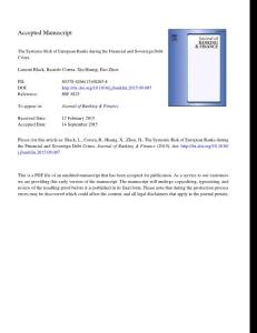 the systemic risk of european banks during the financial and sovereign debt part crises