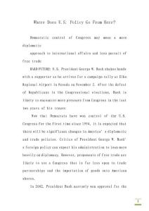 Where Does U.S. Policy Go From Here-