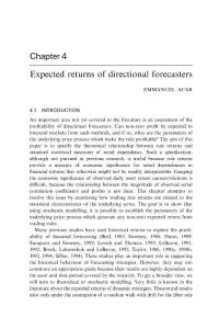 advanced trading rules expected returns of directional forecasters
