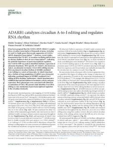 ng.3731-ADARB1 catalyzes circadian A-to-I editing and regulates RNA rhythm