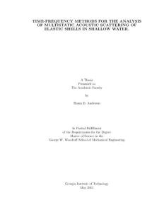 time-frequency methods for the analysisof multistatic acoustic scattering ofelastic shells in shallow water