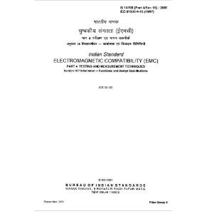 Indian Standard ELECTROMAGNETIC COMPATIBILITY …