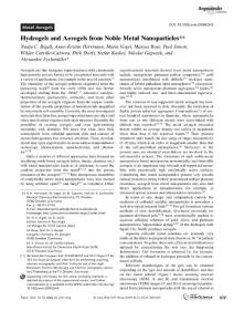 hydrogels and aerogels from noble metal nanoparticles