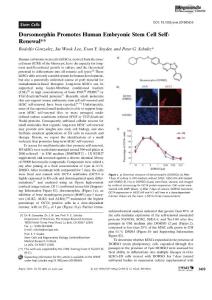 dorsomorphin promotes human embryonic stem cell self-renewal