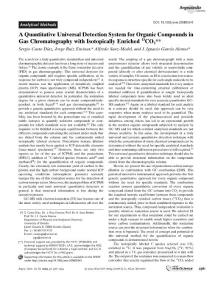 a quantitative universal detection system for organic compounds in gas chromatography with isotopically enriched 13co2