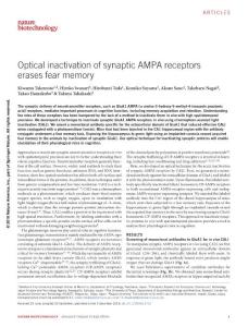 nbt.3710-Optical inactivation of synaptic AMPA receptors erases fear memory