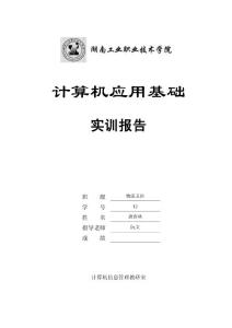 计算机应用基础实训报告