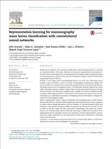 Representation learning for mammography mass lesion classification with convolutional neural networks.表示学习乳房肿块与卷积神经网络分类